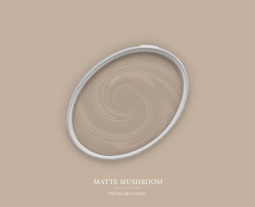 BRICOFLOR Wandfarbe Cappuccino für innen in 5l und 2,5l Innen Farbe beige seidenmatt ideal für Schlafzimmer und Küche von BRICOFLOR