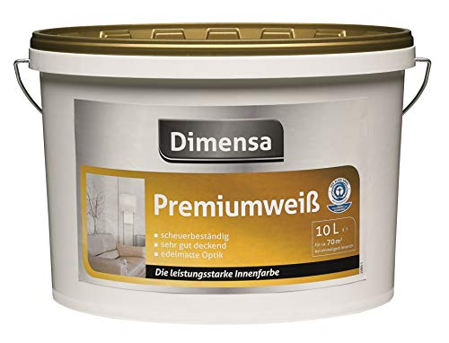 Beste Profi-Wandfarbe weiß hochdeckend | Innenfarbe weiss Jetzt Wand- und Deckenfarbe weiss | 10 Liter von BRICOFLOR