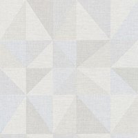 Hellgraue Tapete nordisch Büro und Schlafzimmer Vliestapete mit Dreieck Design in Textiloptik Geometrische Leinen Wandtapete mit Vinyl - Grey, Blau von BRICOFLOR