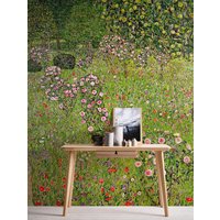 Fototapete Gustav Klimt | Orchard With Roses | Obstgarten Mit Rosen Garten |Kunst Gemälde Wohnzimmer-, Schlafzimmer-, Büro-, Flurtapete von BRICOFLOR