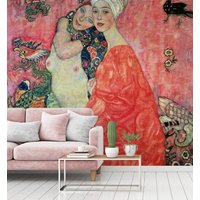 Fototapete Gustav Klimt | The Girlfriends, 1916-17 Personen Kunst Zeichnung Gemälde Wohnzimmer-, Schlafzimmer-, Büro-, Flurtapete von BRICOFLOR