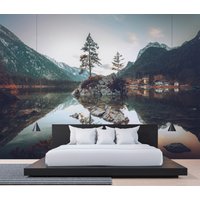 Fototapete | Hintersee Wald See Natur Landschaft & Bäume Urlaub Schlafzimmer-, Wohnzimmer-, Flurtapete 3, 50 M X 2, 55 von BRICOFLOR