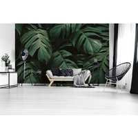 Fototapete | Jungle Leaves Palmen Dschungelblätter Tropisch Dschungel Schlafzimmer-, Wohnzimmer-, Flurtapete 3, 50 M X 2, 55 von BRICOFLOR