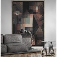 Fototapete Paul Klee | Abstract Red/Green Gradation With Some Cinnibar in Vertical Format 1921 Wohnzimmer-, Schlafzimmer-, Küche-, Flurtapete von BRICOFLOR