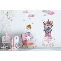 Fototapete | Princess Castle Prinzessin Schloss Kinderzimmertapete Kinder| Schlafzimmer-, Wohnzimmer-, Flurtapete 3, 50 M X 2, 55 von BRICOFLOR