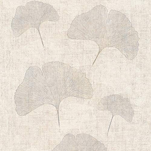Ginkgo Tapete in Naturfarben | Asiatische Vliestapete mit Blätter Deisgn in Grau Beige | Blatt Wandtapete aus Vlies und Vinyl für Schlafzimmer Ginkgo Tapete in Naturfarben | Asiatische Vliestapete mit Blätter Deisgn in Grau Beige | Blatt Wandtapete aus Vlies und Vinyl für Schlafzimmer von BRICOFLOR