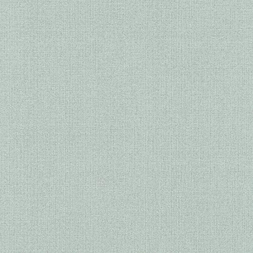 Moderne Tapete in Grau Grün | Nordische Vliestapete in Salbeigrün für Wohnzimmer und Schlafzimmer | Einfarbige Wandtapete in Leinenoptik dezent von BRICOFLOR