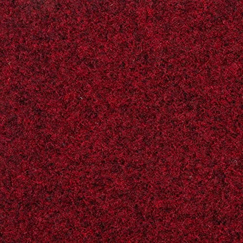 Nadelfilz Teppichfliesen 50x50 selbstliegend Nadelvlies Teppichfliesen rot ideal als Büro und Messeboden Schatex Filzfliesen selbstliegend | 1m² = 4 Fliesen von BRICOFLOR