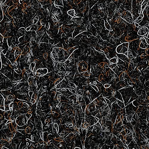 Nadelvlies Meterware schwarz anthrazit Nadelfilz Bodenbelag ideal für Büro und Messe Textilbelag in 2 und 4 m Breite (4 m x 4 m) von BRICOFLOR