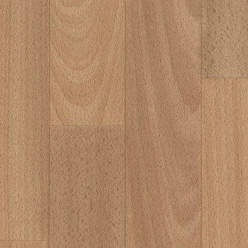 PVC Bodenbelag Meterware Holzoptik Buche CV Belag in 2 und 4 m Breite ideal für Wohnzimmer und Schlafzimmer Vinyl Rollenware mit Schaumrücken | Variante : 4m x 4m von BRICOFLOR