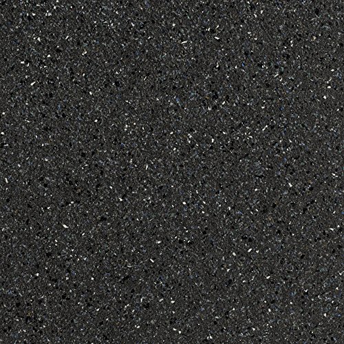 BRICOFLOR PVC Bodenbelag Meterware schwarz PVC Meterware in verschiedenen Breiten ideal für Küche und Flur Vinyl Rollenware in Terrazzo Steinoptik | Variante : 2m x 2,5m von BRICOFLOR