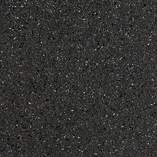 BRICOFLOR PVC Bodenbelag Meterware schwarz PVC Meterware in verschiedenen Breiten ideal für Küche und Flur Vinyl Rollenware in Terrazzo Steinoptik | Variante : 3m x 4,5m von BRICOFLOR