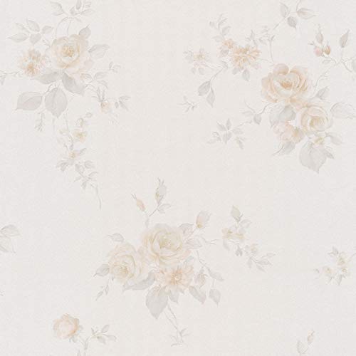 Papiertapete Blumentapete florale Tapete Tapeten Wohnzimmer 978318 97831-8 Livingwalls Styleguide Klassisch | Beige/Crème | Rolle (10,05 x 0,53 m) = 5,33 m² von BRICOFLOR