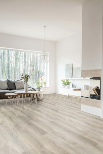Rigid Vinylboden mit Klicksystem SPC Vinyl in Holzoptik Eiche hell Designbelag zum Klicken ideal für Wohnzimmer Rigid Vinylboden mit Klicksystem SPC Vinyl in Holzoptik Eiche hell Designbelag zum Klicken ideal für Wohnzimmer von BRICOFLOR
