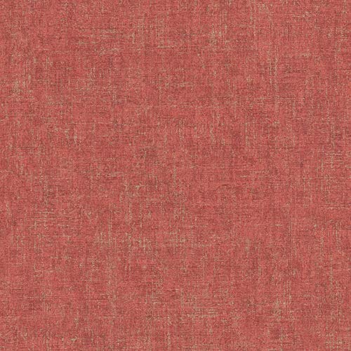 Rote Tapete in Leinenoptik | Einfarbige Tapete in Textil Optik für Esszimmer und Schlafzimmer | Uni Vliestapete in Dunkelrot mit Leinen Design Rote Tapete in Leinenoptik | Einfarbige Tapete in Textil Optik für Esszimmer und Schlafzimmer | Uni Vliestapete in Dunkelrot mit Leinen Design von BRICOFLOR