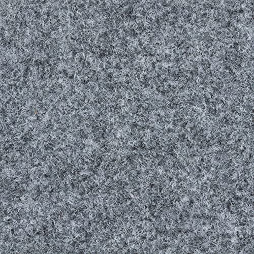 Schatex Teppichfliesen grau für Büro Teppichfliesen 50x50 selbstliegende hellgrau Nadelfilz Teppichbodenfliesen ideal als Messeteppich | (4 Fliesen = 1 m², Grau) von BRICOFLOR