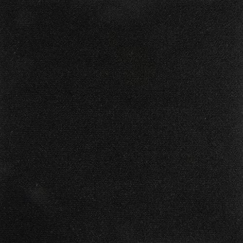 Schwarze Teppichfliesen 50x50 selbstliegend Nadelvlies Teppichboden als Fliesen ideal für Büro und Geschäft Nadelfilz Teppich Fliesen in 50x50 cm (4 Fliesen = 1 m², Schwarz) von BRICOFLOR