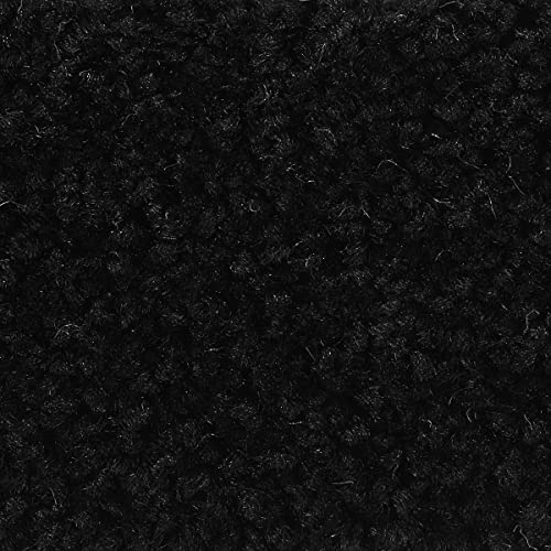 Teppichboden schwarz Meterware 500cm und 400cm Breite mit Textilrücken Kräuselvelours Teppich Auslegware weich ideal für Schlafzimmer (4 m x 4 m) von BRICOFLOR