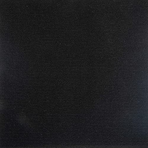 Teppichfliesen schwarz für Gewerbe und Büro Nadelvlies Teppichfliesen 50x50 selbstliegend Schatex Teppichbodenfliesen aus Nadelfilz | 1m² = 4 Fliesen von BRICOFLOR