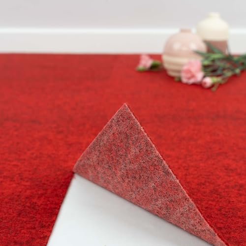 Teppichfliesen selbstklebend rot Nadelfilz-Teppichfliesen 40 x 40 cm für den Wohnbereich Schatex Easy Adhesive von BRICOFLOR