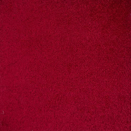 Velours Teppichboden als Fliesen in 50x50 cm Selbstliegende Teppichfliesen rot für Schlafzimmer und Wohnzimmer | Velour Teppich Fliesen flauschig | 1m² von BRICOFLOR