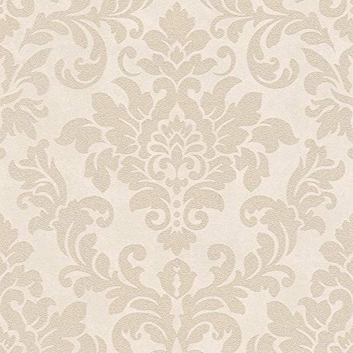 Vliestapete 372703 37270-3 A.S. Création Trendwall | Beige/Crème Silber | Rolle (10,05 x 0,53 m) = 5,33 m² von BRICOFLOR