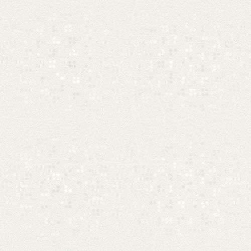 Vliestapete Tapete einfarbig Tapete uni 936761 93676-1 A.S. Création Simply White 4 | Grau Weiß | Rolle (10,05 x 0,53 m) = 5,33 m² von BRICOFLOR