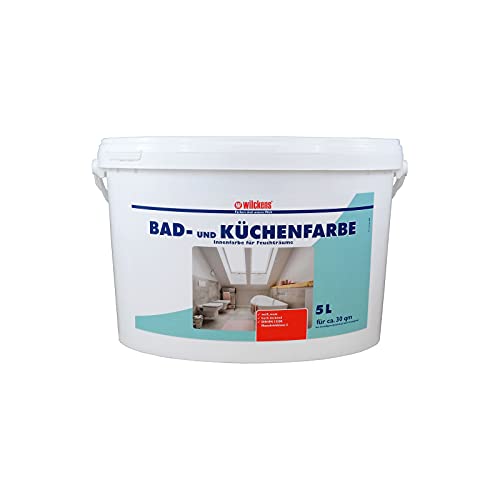 Wilckens Fassadenfarbe"Weiß Matt" Dispersionsfarbe für den Außenbereich | Hochdeckende Wand- und Deckenfarbe mit matter Oberfläche | 5 Liter von BRICOFLOR