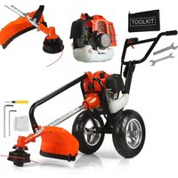 Freischneider de Benzin mit Rädern Power 2 ps 2-Takt-Motor 52cc Gemisch de Benzin:Rasenmäher Öl Rasentrimmer Trimmer Trimmer von BRICOLINE
