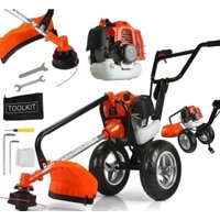 Freischneider de Benzin mit Rädern Power 2 ps 2-Takt-Motor 52cc Gemisch de Benzin:Rasenmäher Öl Rasentrimmer Trimmer Trimmer von BRICOLINE