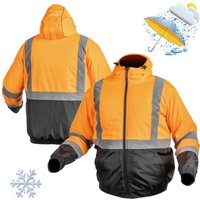 OKER 2XL Winter isolierte Bomber-Arbeitsjacke, orange von BRICOLINE