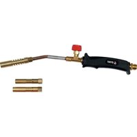 YATO Gasbrenner Lötbrenner Lötkolben Abflammgerät 4 kW, 360 mm, 3 Messingdüsen, stufenlose Flammenregulierung, Handbrenner + Zubehör von BRICOLINE