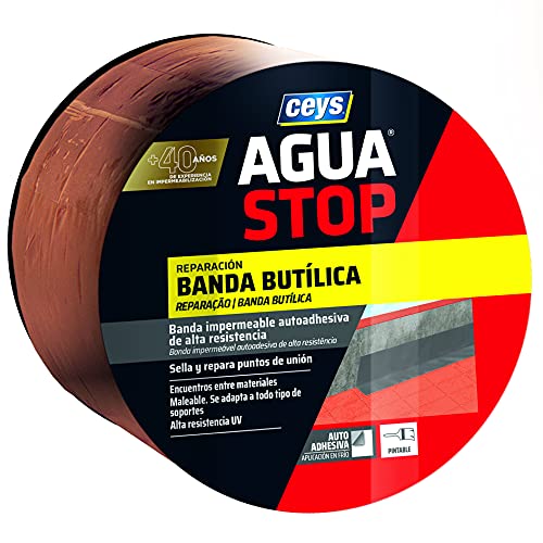 AGUA STOP BANDA BUTILICA IMPERMEABLE CEYS (10 CM X 10 M, TEJA) von ceys