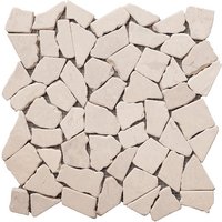 Mosaikfliesen - 1 Pack: 1 m² - Marmor - Cremefarben - POESY von BRICOSOL