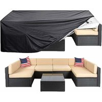 Abdeckung für Terrassenmöbel, supergroße Outdoor-Möbelabdeckung, Tischstuhl-Sofa-Abdeckung, wasserdichte, staubdichte Schutzhülle, Anti-UV/Wind von BRIDAY