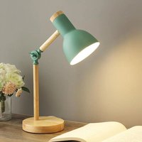 Kreative Holz-Schreibtischlampe im nordischen Stil Faltbare Tischlampe aus Eisen Augenschutz-Leselampe für Wohnzimmer Schlafzimmer Wohnkultur von BRIDAY