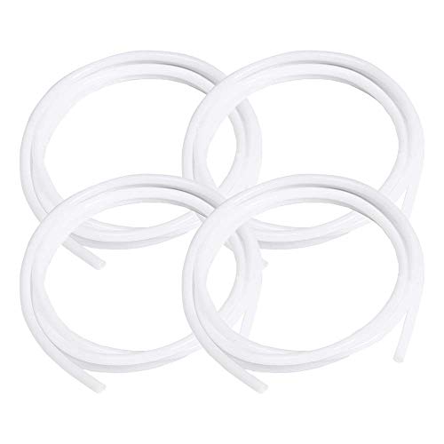 BRIEFCEC PTFE Schlauch 2mm Kompatibel 1,75 Filament, BowdenSchlauch 3D Drucker Teflonschlauch OD 4mm Bowden Tube 1 Meter für PLA, PETG, ABS, TPU 1,75 Filament 3D Drucker (4 Stü, Weiß) von BRIEFCEC