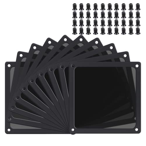 BRIEFCEC Staubfilter Lüfterabdeckungen 140mm Fine Mesh Filter 80 Maschen Nylon Ultrafein Lüfter Staubfilter PC Staubfilter mit Schrauben Kompatibel PC-Kühler lüftergitter/Netzteil/Router 10Stü von BRIEFCEC