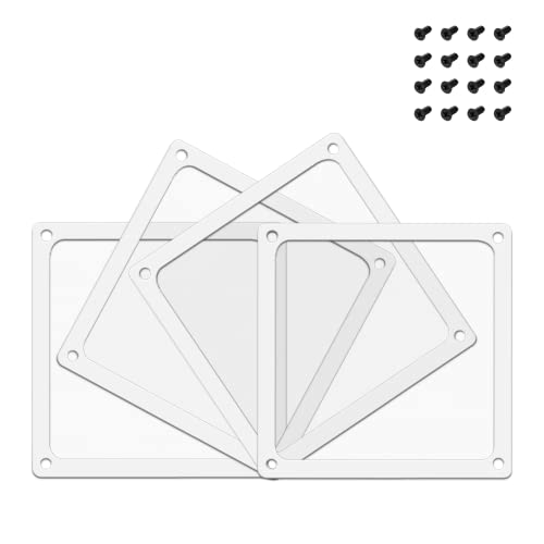 BRIEFCEC Staubfilter Lüfterabdeckungen 140mm Fine Mesh Filter 80 Maschen Nylon Ultrafein Lüfter Staubfilter PC Staubfilter mit Schrauben Kompatibel PC-Kühler lüftergitter/Netzteil/Router 4Stü von BRIEFCEC