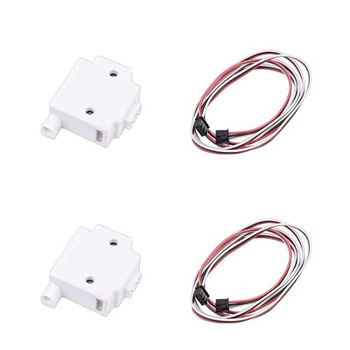 Filament Erkennungsmodul, Filament Monitor Sensor mit Kabel,Run-Out Pause Detecting Monitor Filament Sensor für 3D Drucker und Lerdge Board,3D Druckerzubehör (Weiß, 2Stü) von BRIEFCEC