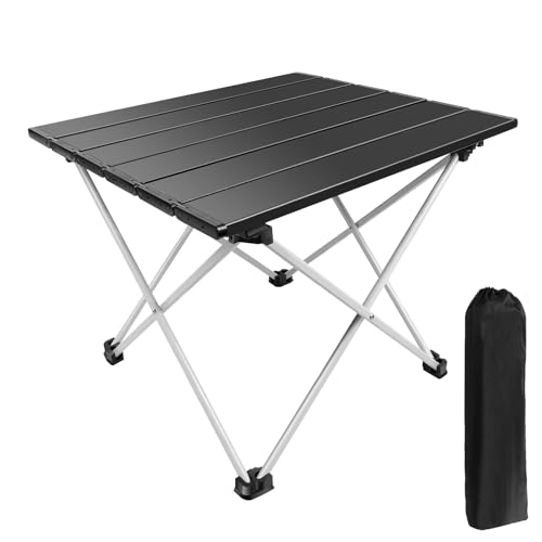BRIEFNESS Picknicktisch Klappbarer Campingtisch Aluminium Tragbarer Leichter Tisch für Garten Grillen Angeln Wandern mit Tragetasche von BRIEFNESS