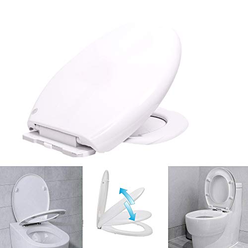 WC Sitz, Premium Toilettensitz mit Softclose Absenkautomatik für leichte Reinigung, Antibakteriell Klodeckel aus Duroplast, Toilettendeckel, WC deckel, O Form Weiß Toilettensitz (Klassisch) von BRIEFNESS