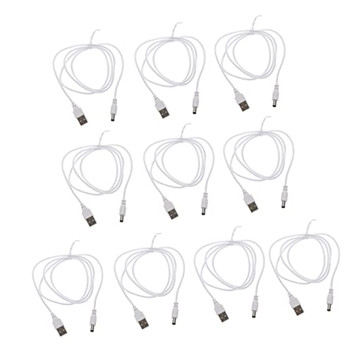 BRIGHTFUFU 10stücke USB Zu Dc Ladekabel Weiß Pack Ersatz Kabel Mit Sicherheitsschutz Und Kupferdrahtkern Für Schnelles Laden BRIGHTFUFU 10stücke USB Zu Dc Ladekabel Weiß Pack Ersatz Kabel Mit Sicherheitsschutz Und Kupferdrahtkern Für Schnelles Laden von BRIGHTFUFU