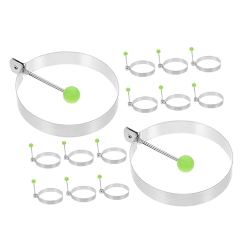 BRIGHTFUFU 15-teilige Eierform Aus : Runde Antihaftbeschichtete Kochringe Mit Griff – Geeignet Zum Backen Von Speisen Im Haushalt Zum Frühstück von BRIGHTFUFU