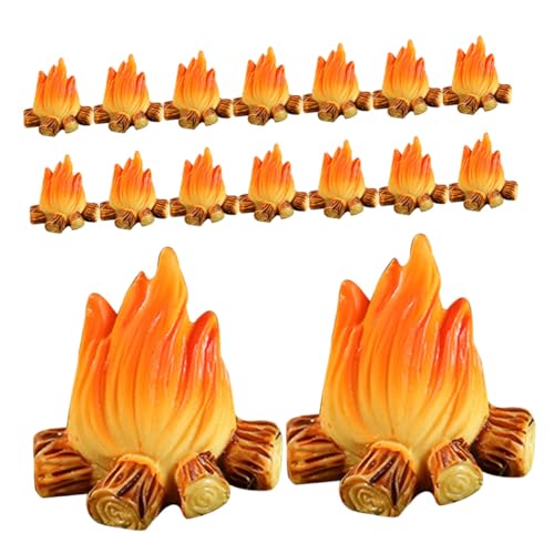 BRIGHTFUFU 16 Stück Teiliges Miniatur Feuermodell Wetterfestem Resin Tragbare Bonfire Modelle für Mikro landschaftsbau DIY bastelprojekte Gartendekorationen Geeignet für Blumentöpfe und BRIGHTFUFU 16 Stück Teiliges Miniatur Feuermodell Wetterfestem Resin Tragbare Bonfire Modelle für Mikro landschaftsbau DIY bastelprojekte Gartendekorationen Geeignet für Blumentöpfe und von BRIGHTFUFU