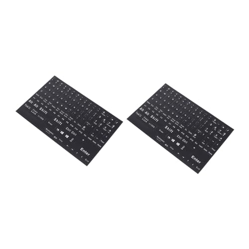 BRIGHTFUFU 2blätter Computer-Tastatur-Aufkleber Laptop-Tastatur-Aufkleber Mit Klaren Buchstaben Verschleißfeste Englische Einfach Anzubringen Und Abzunehmen von BRIGHTFUFU
