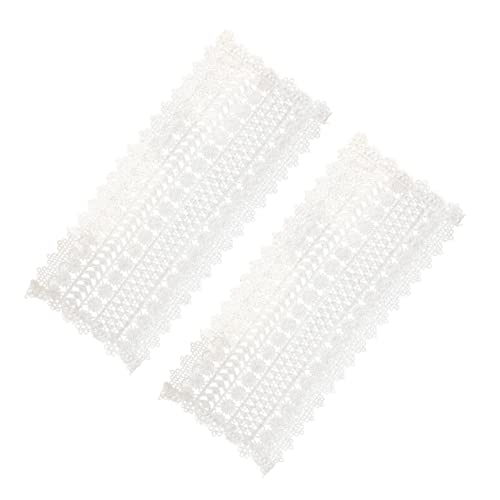 BRIGHTFUFU 2stücke Elegante Tischdeko Tischmatte Aus Spitze Für Hochzeiten Und Feste Weiß Dekorative Tischunterlage Für Zuhause Restaurant Und Feierlichkeiten von BRIGHTFUFU