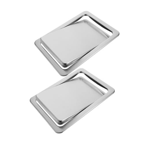 BRIGHTFUFU 2 Stück Edelstahl Abdeckklappen Eingelassener Müllbehälter Deckel mit Schwingfunktion für Küchenarbeitsplatte und Badezimmer Waschbecken Rechteckige Langlebige Abdeckung für BRIGHTFUFU 2 Stück Edelstahl Abdeckklappen Eingelassener Müllbehälter Deckel mit Schwingfunktion für Küchenarbeitsplatte und Badezimmer Waschbecken Rechteckige Langlebige Abdeckung für von BRIGHTFUFU