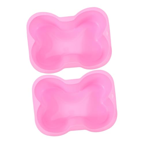 BRIGHTFUFU 2 Stück Teiliges Silikon Backform Knochenform Antihaft Kuchenform für Geburtstage Partys Familienfeiern Vielseitig für Kuchen Pudding Backen von BRIGHTFUFU