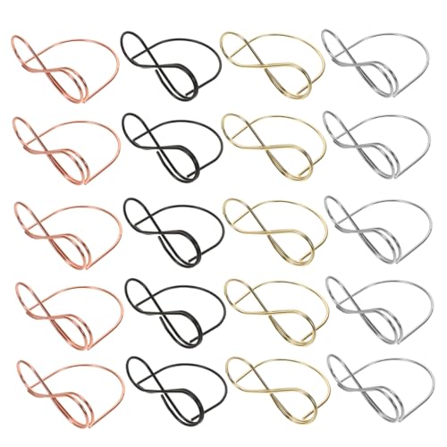 BRIGHTFUFU 20 Stück Förmige Metall Visitenkartenhalter aus Verzinktem Vielseitiger Memo und Fotoclips Langlebiger Tischkartenhalter für Büro Hochzeiten Meetings und Dekoration von BRIGHTFUFU